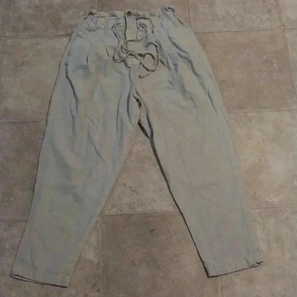 Free People Margate Pleated Trouser Paperbag Tie Waist Pants Size S - Picture 2 of 8